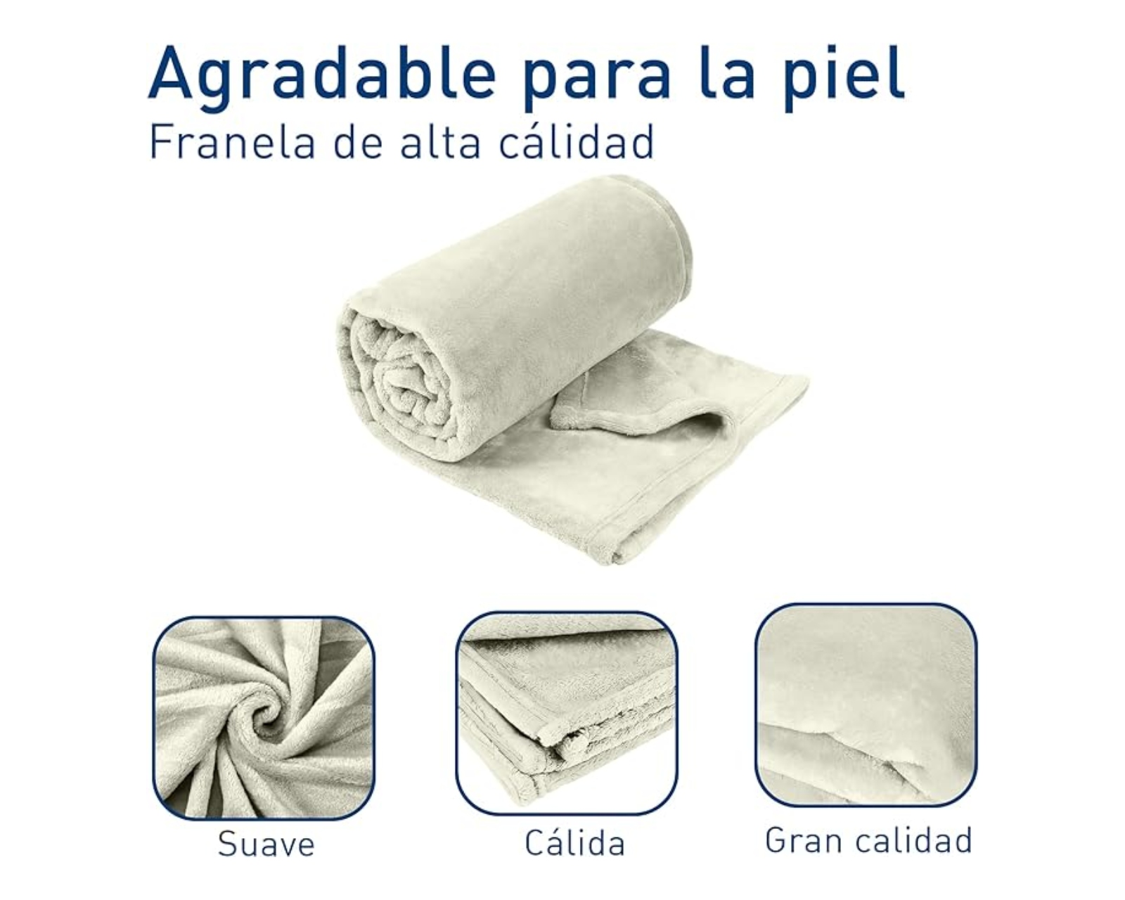 Foto 4 pulgar | Cobijas Bluelander Beige 100% Poliéster 117 x 83 cm 2 Piezas para Bebé