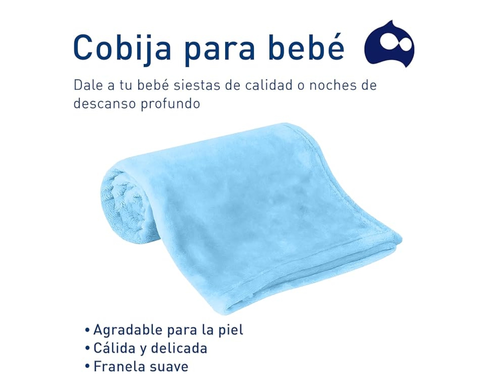 Foto 3 pulgar | Cobijas Bluelander Azul 100% Poliéster 117 x 83 cm 2 Piezas para Bebé