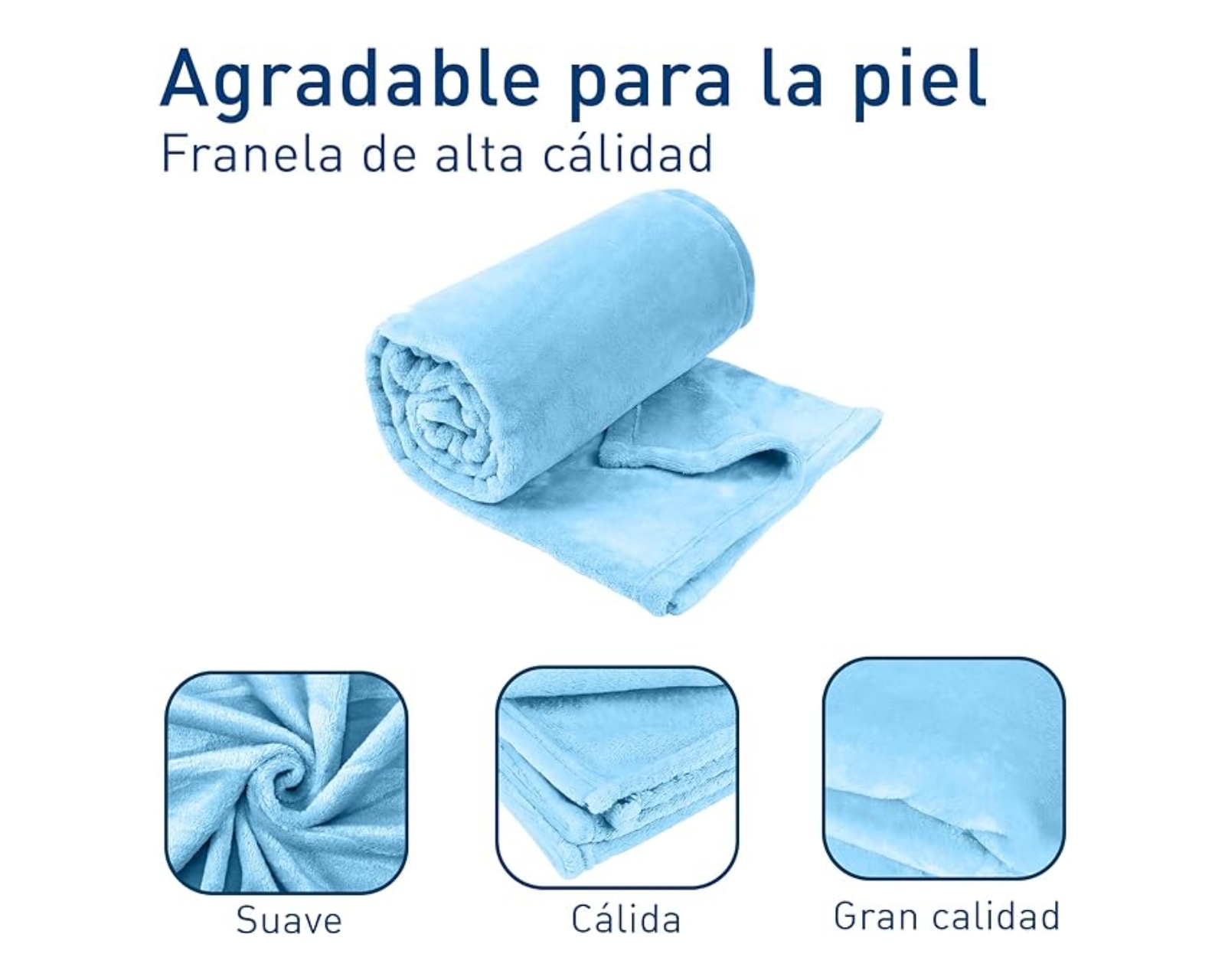 Foto 4 pulgar | Cobijas Bluelander Azul 100% Poliéster 117 x 83 cm 2 Piezas para Bebé