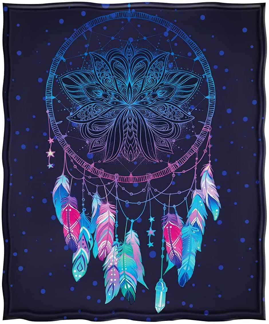 Foto 3 pulgar | Manta Con Estampado De Plumas De Jekeno, 150 X 200 Cm - Venta Internacional.