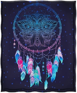 Foto 2 | Manta Con Estampado De Plumas De Jekeno, 150 X 200 Cm - Venta Internacional.