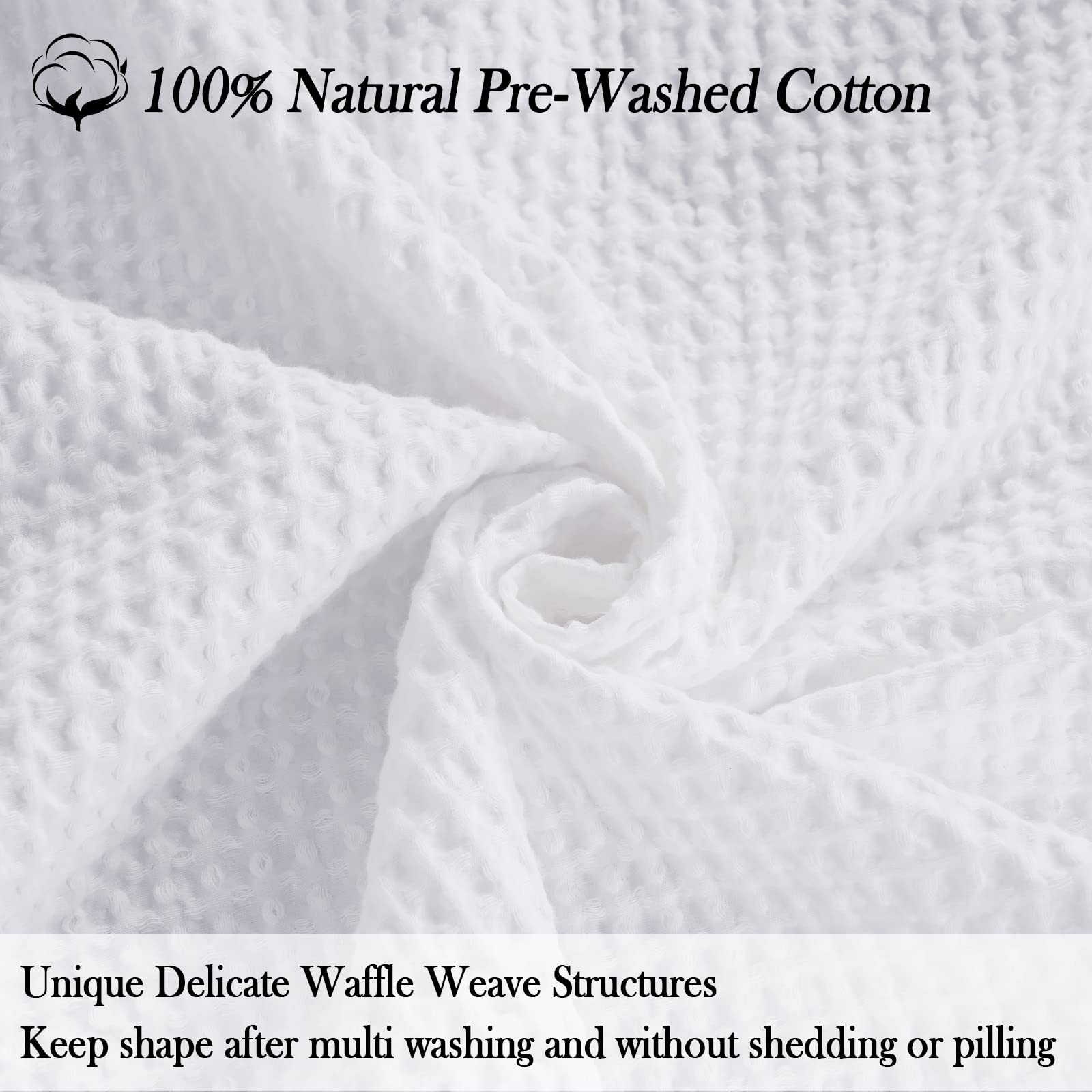 Foto 5 pulgar | Manta Phf Waffle Weave, 100% Algodón, Tamaño Queen, 230 X 230 Cm De Ancho - Venta Internacional.
