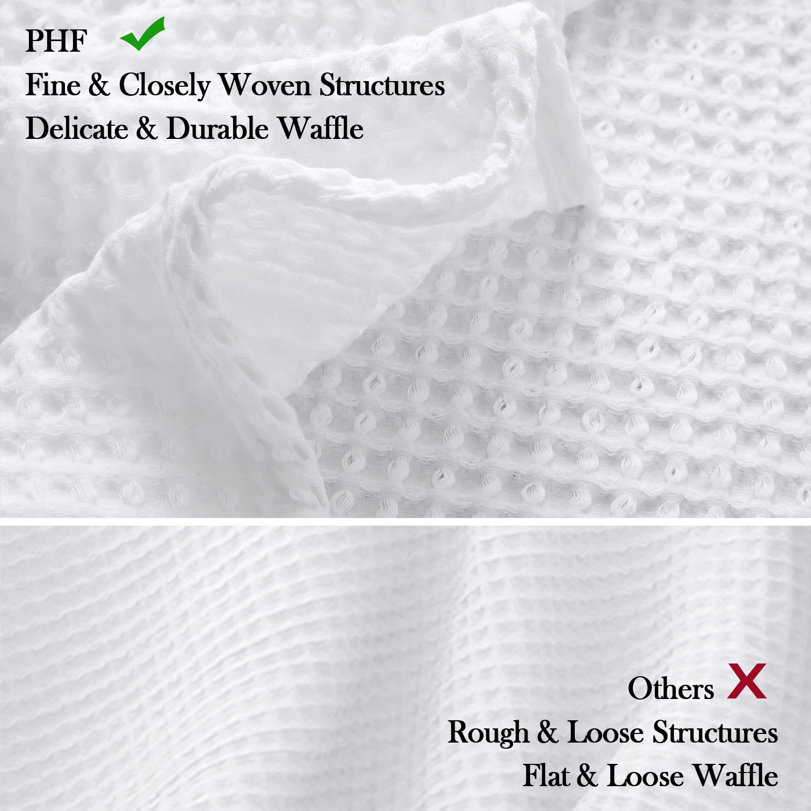 Foto 6 pulgar | Manta Phf Waffle Weave, 100% Algodón, Tamaño Queen, 230 X 230 Cm De Ancho - Venta Internacional.