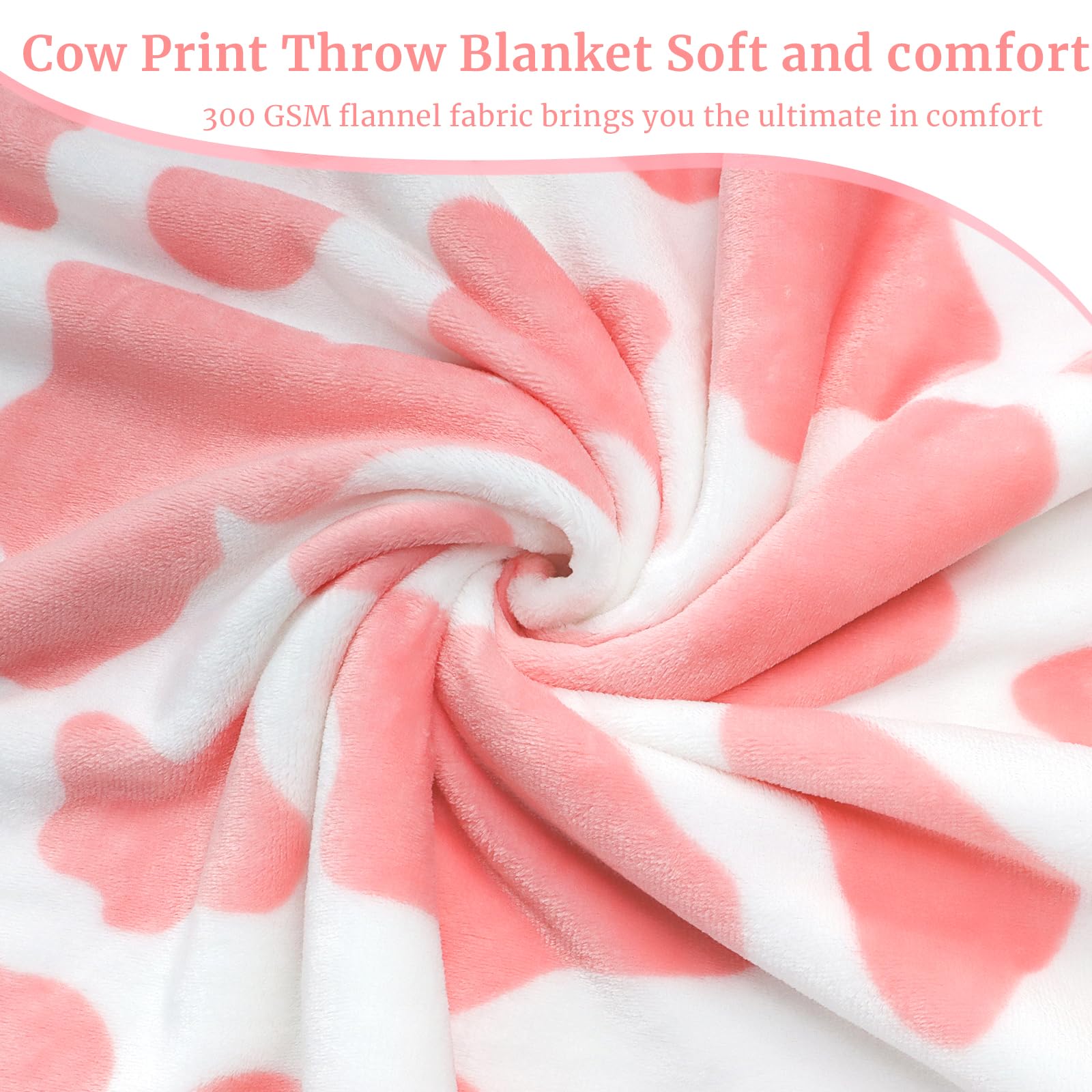 Foto 5 pulgar | Manta Hseec Con Bonito Estampado De Vacas Y Fresas, 130 X 150 Cm - Venta Internacional.