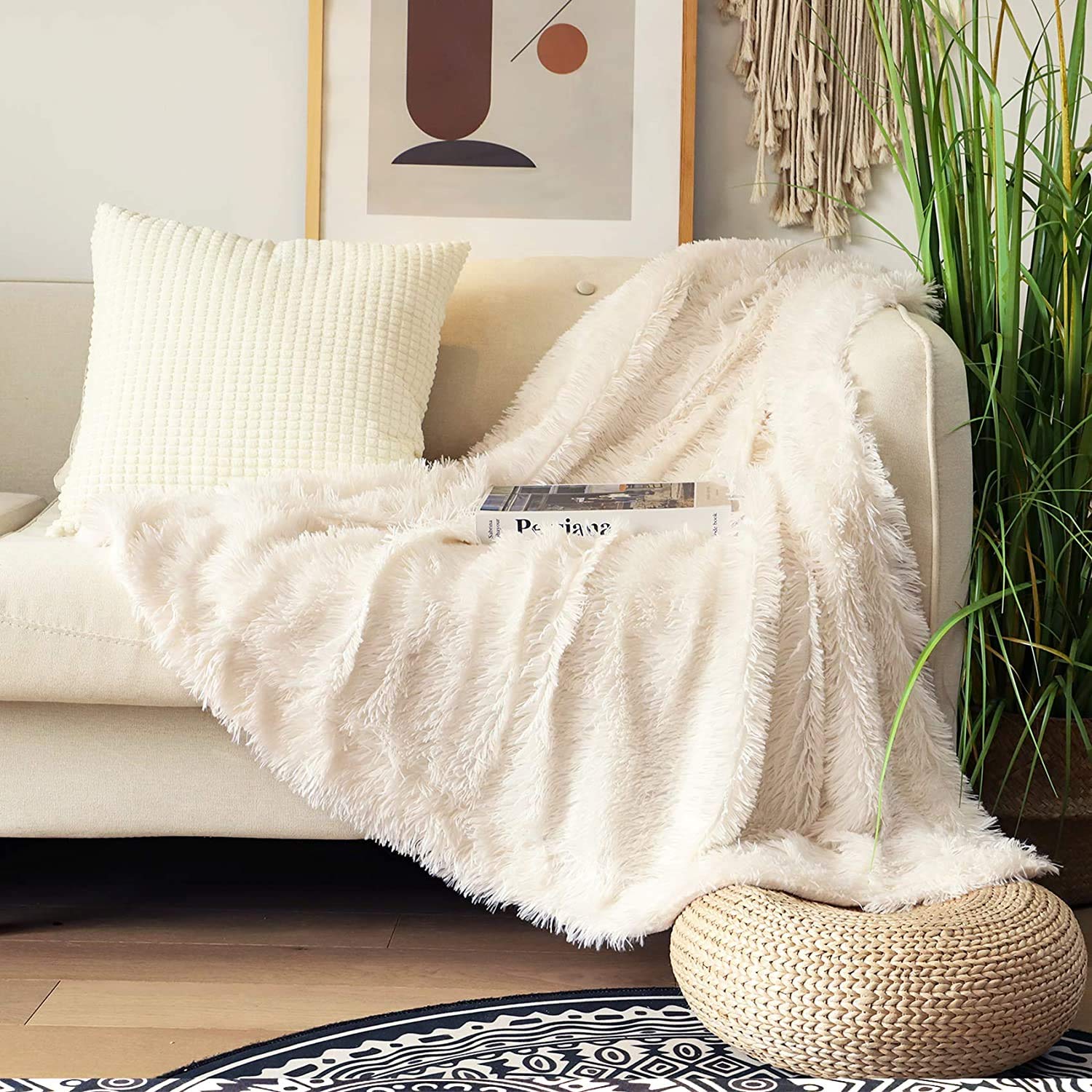 Foto 2 | Manta Decorativa Tuddrom De Piel Sintética Borrosa, 130 X 150 Cm - Venta Internacional.