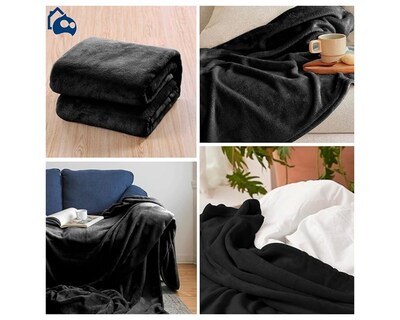 Foto 6 | Cobija Matrimonial Bluelander Negro 100% Poliéster Ultrasuave