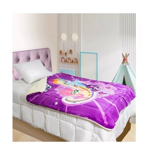 Foto 3 | Cobija Frazada Infantil My Little Pony Estampado Borrega