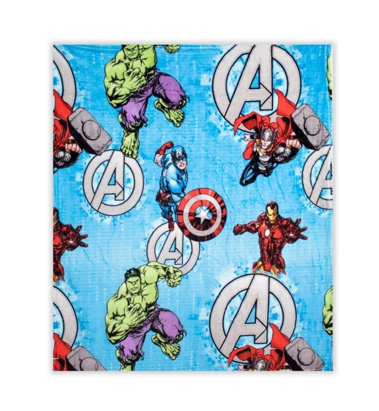 Frazada Infantil Avengers Extra Suave 127x152cm Azul