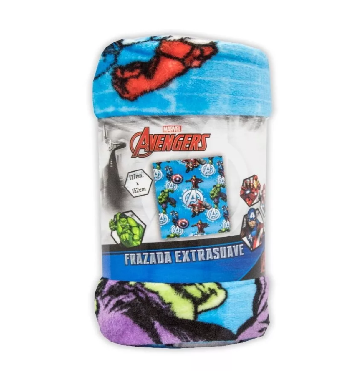 Foto 5 pulgar | Frazada Infantil Avengers Extra Suave 127x152cm Azul