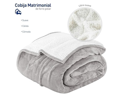Foto 2 | Cobija Matrimonial Bluelander color Gris
