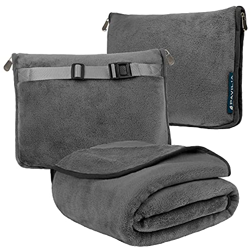 Foto 2 pulgar | Manta y Almohada de Viaje Pavilia de Microforro Polar - Venta Internacional