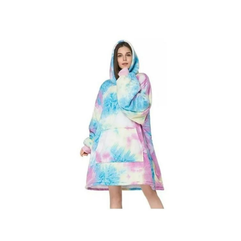 Manta Con Capucha Polerón Winter Jersey Sherpa Para Adulto - Venta Internacional.
