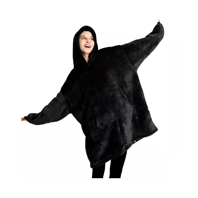Foto 2 pulgar | Manta Polar Sherpa Con Capucha Para Hombre Y Mujer - Venta Internacional.