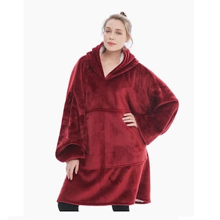 Foto 3 | Manta Polar 1234 Con Capucha De Felpa Pulida Para Invierno - Venta Internacional.