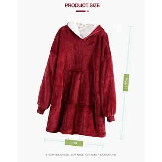 Foto 4 | Manta Polar 1234 Con Capucha De Felpa Pulida Para Invierno - Venta Internacional.