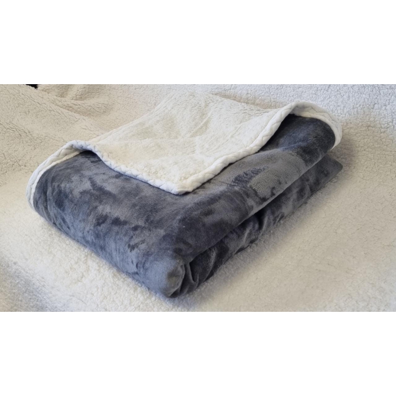 Foto 3 | Manta Térmica Polar Sherpa Para 2 Asientos, Color Gris, 230 Cm X 250 Cm - Venta Internacional.