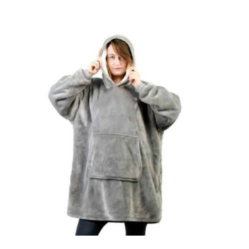 Foto 2 pulgar | Manta Con Capucha Polerón Winter Jersey Sherpa Para Adulto - Venta Internacional.