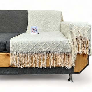 Foto 1 | Manta Decorativa Acrílica Tejida Con Flecos Rombo 127x17 - Venta Internacional.