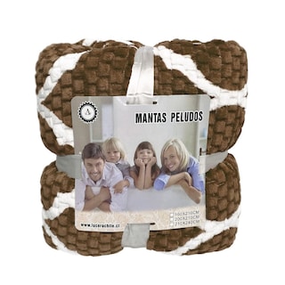 Foto 1 | Manta Polar De Felpa Texturizada Cafe 2.0 200 X 210 Cm - Venta Internacional.