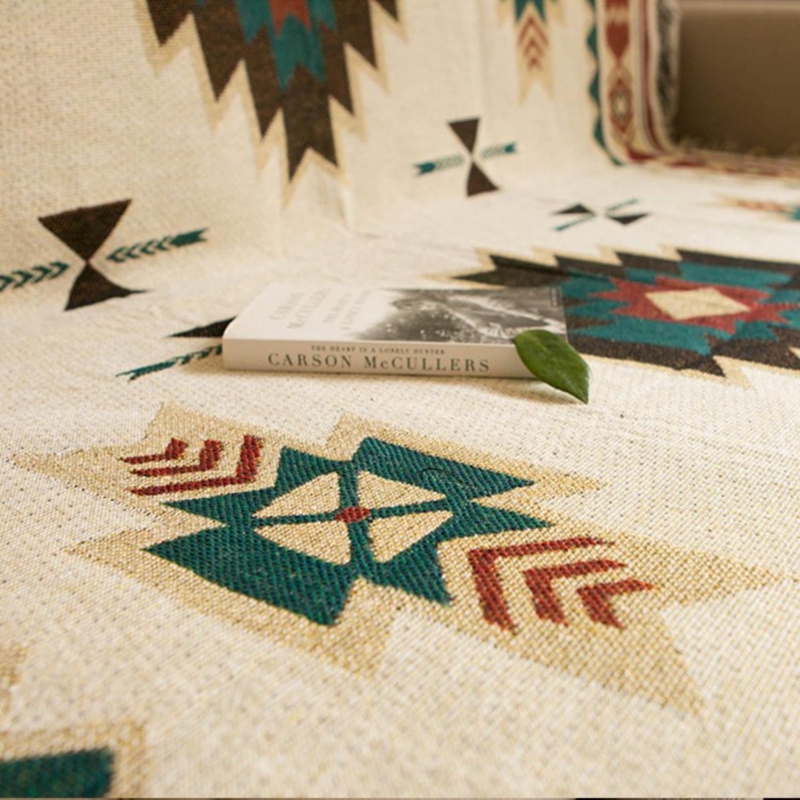 Foto 4 pulgar | Manta De Sofá Geométrica De Algodón Para Decoración Del Hogar, 120 X 150 Cm - Venta Internacional.