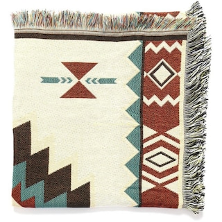 Foto 5 | Manta De Sofá Geométrica De Algodón Para Decoración Del Hogar, 120 X 150 Cm - Venta Internacional.