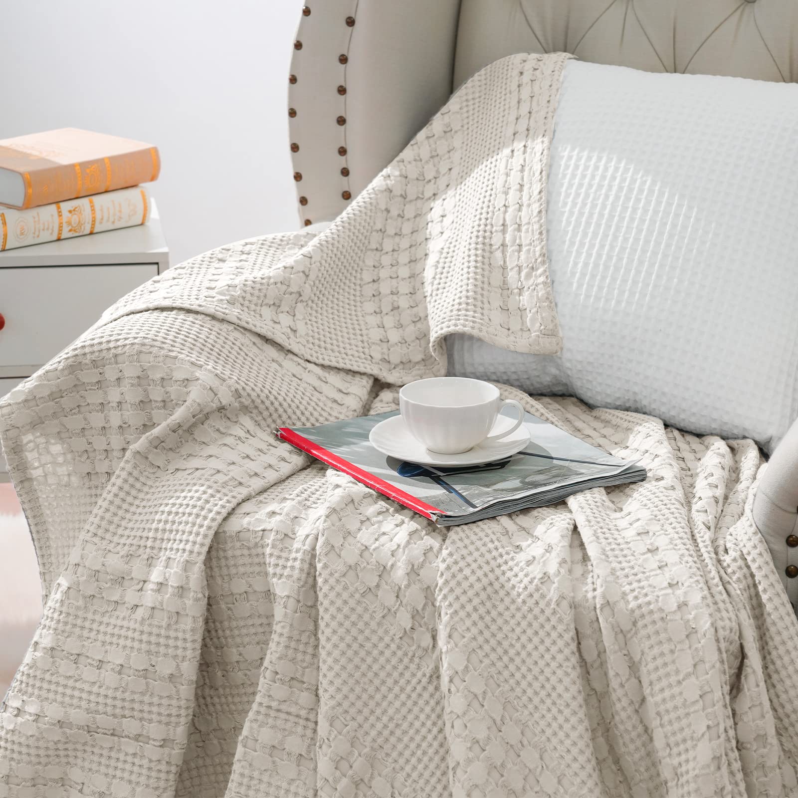 Foto 3 | Manta Phf Waffle Weave, 100% Algodón, Tamaño King, 275 X 230 Cm - Venta Internacional.