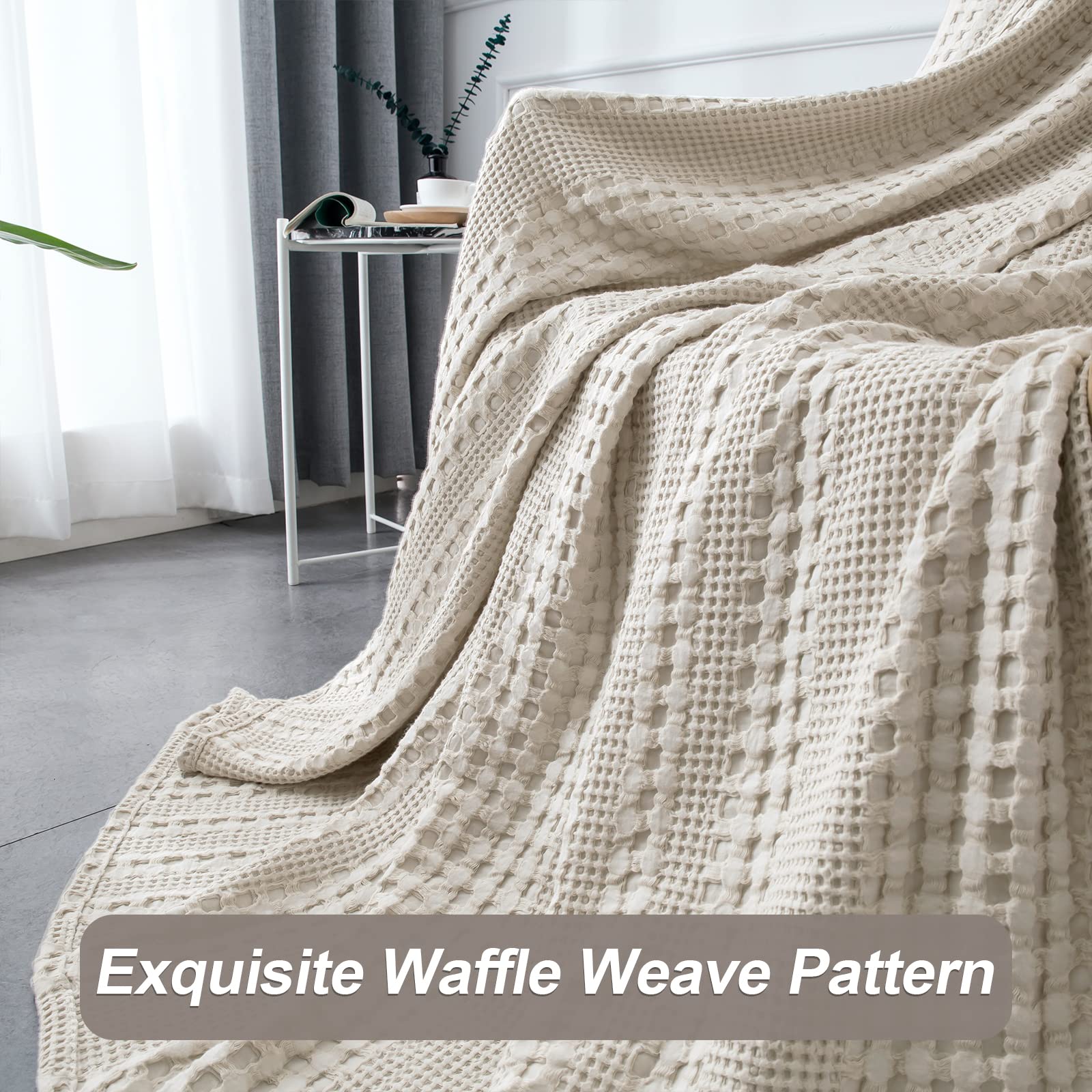 Foto 6 pulgar | Manta Phf Waffle Weave, 100% Algodón, Tamaño King, 275 X 230 Cm - Venta Internacional.