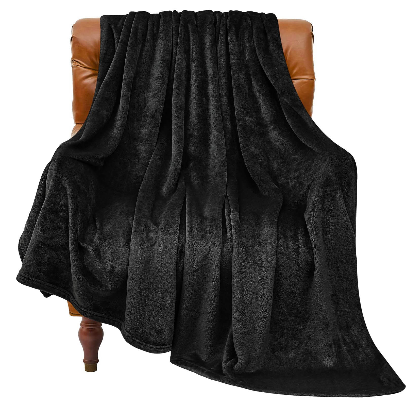 Foto 2 pulgar | Manta Polar Bedelite Negra De 150 X 200 Cm, Supersuave Y Cálida - Venta Internacional.