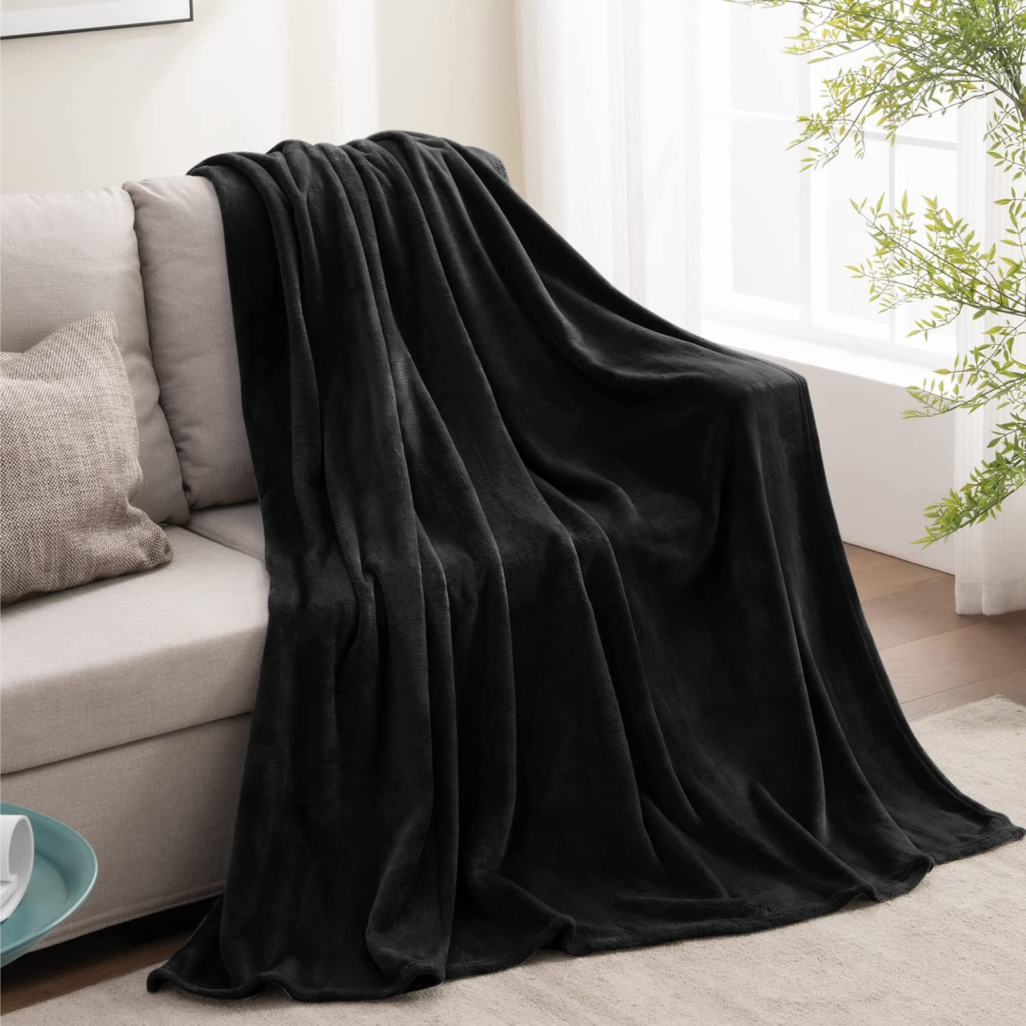 Foto 6 pulgar | Manta Polar Bedelite Negra De 150 X 200 Cm, Supersuave Y Cálida - Venta Internacional.