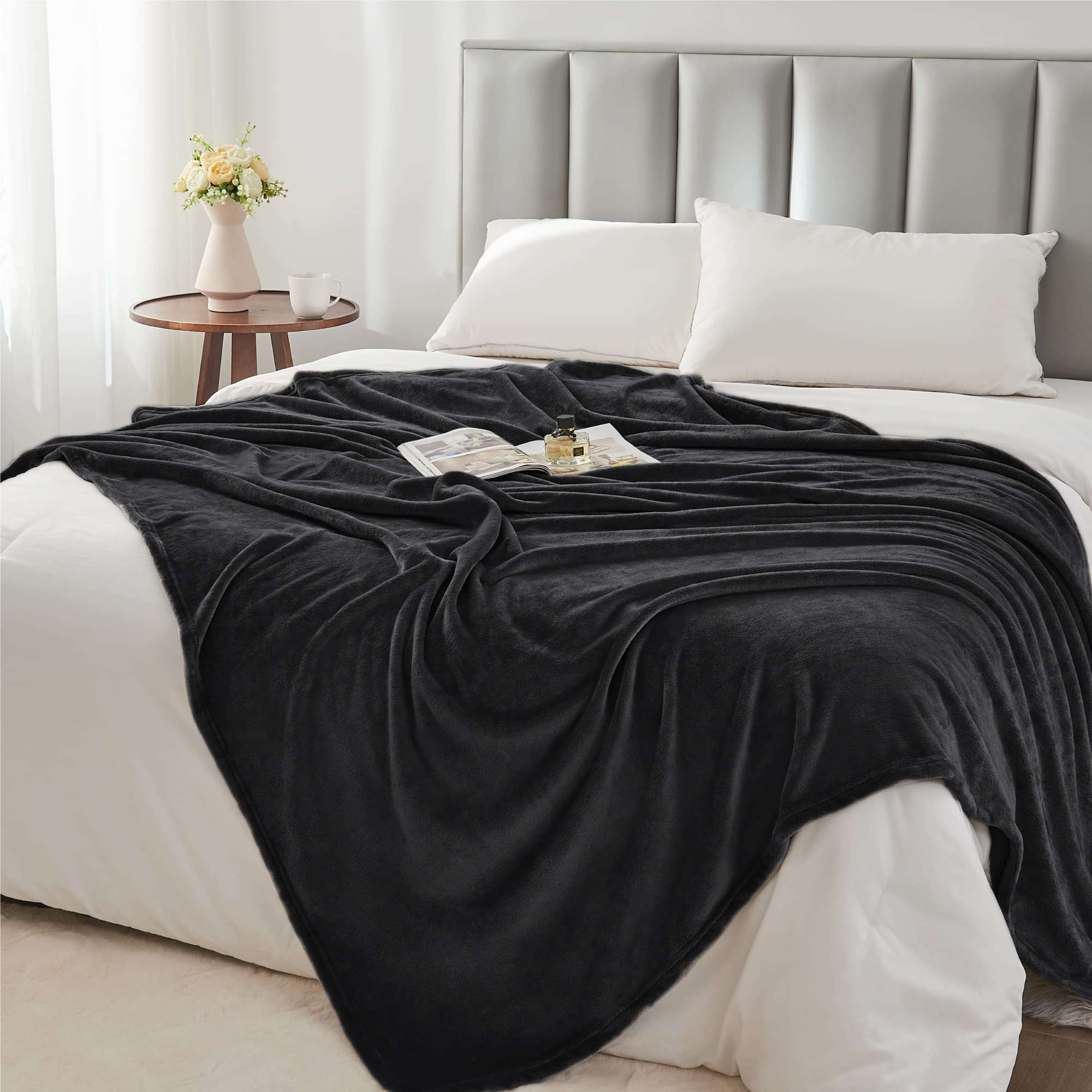 Foto 7 pulgar | Manta Polar Bedelite Negra De 150 X 200 Cm, Supersuave Y Cálida - Venta Internacional.