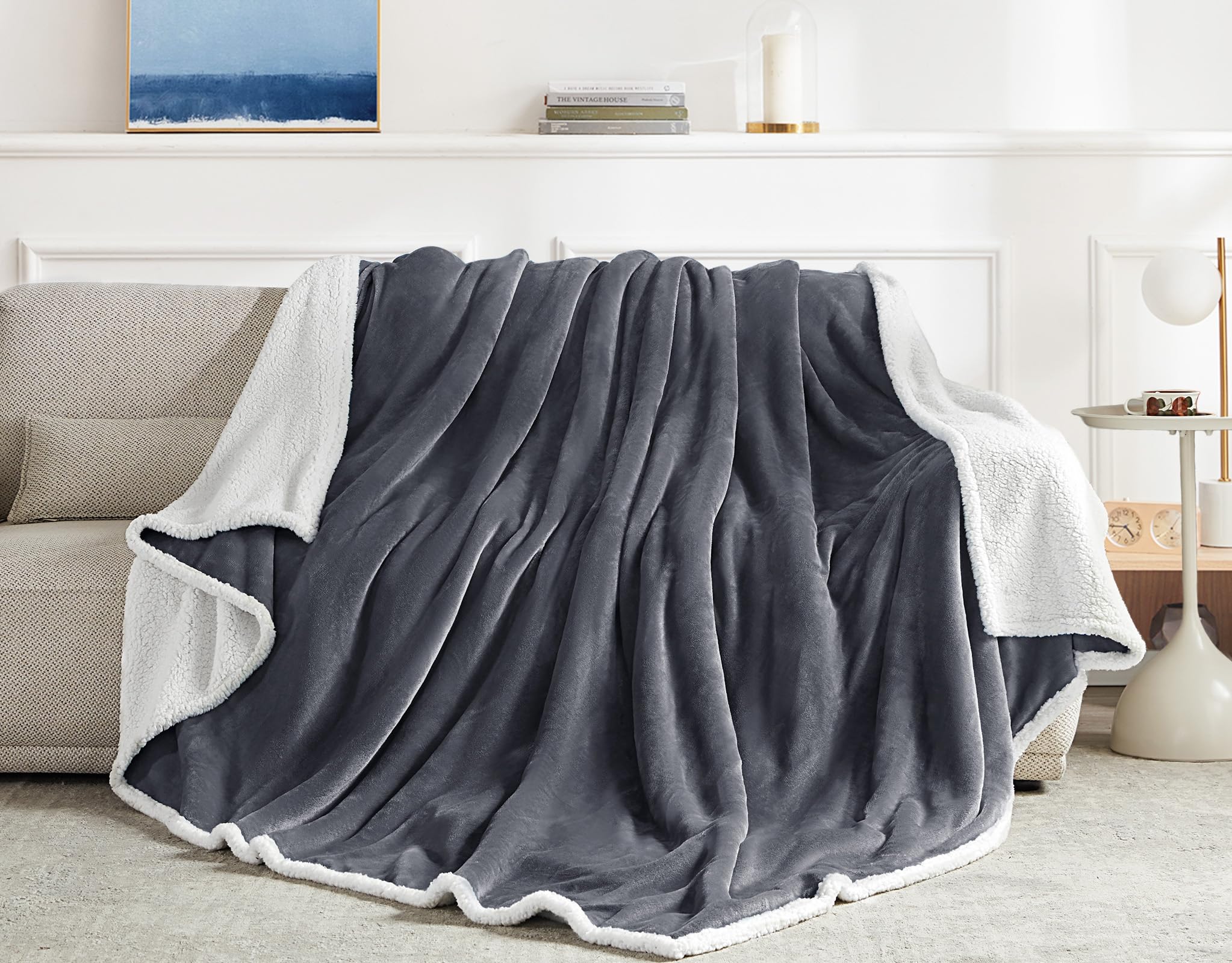 Foto 3 pulgar | Manta Beautex De Felpa De Felpa Con Forro Polar Sherpa, 130 X 150 Cm - Venta Internacional.