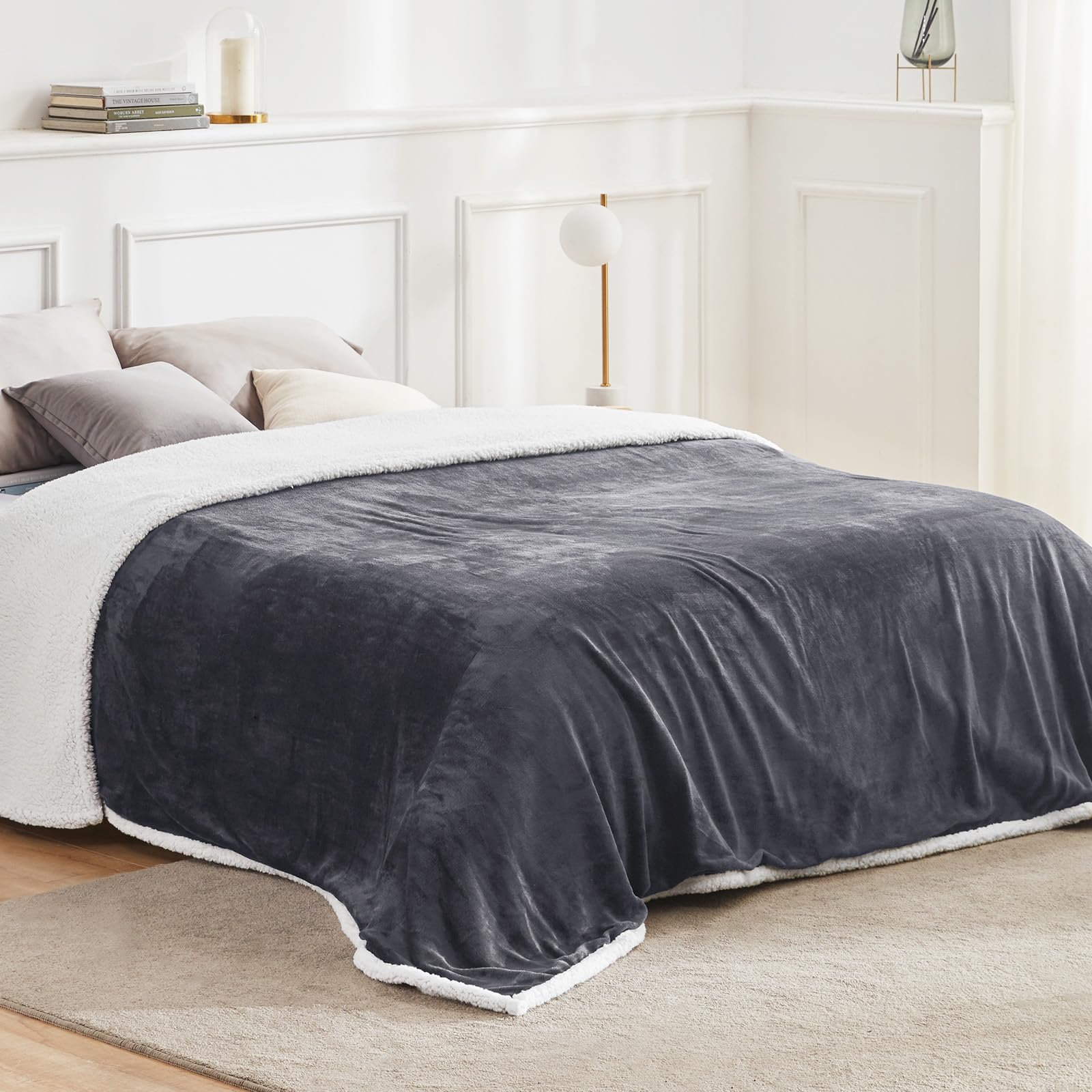 Foto 3 | Manta Beautex De Felpa De Felpa Con Forro Polar Sherpa, 130 X 150 Cm - Venta Internacional.