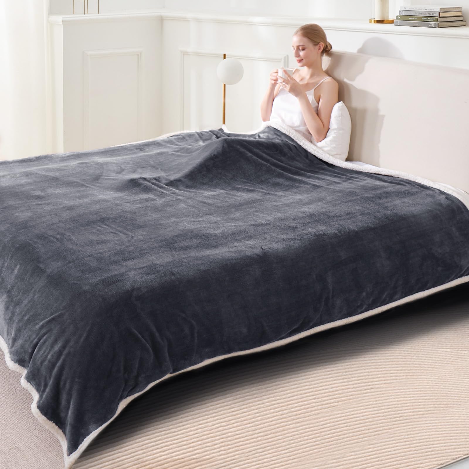 Foto 5 pulgar | Manta Beautex De Felpa De Felpa Con Forro Polar Sherpa, 130 X 150 Cm - Venta Internacional.