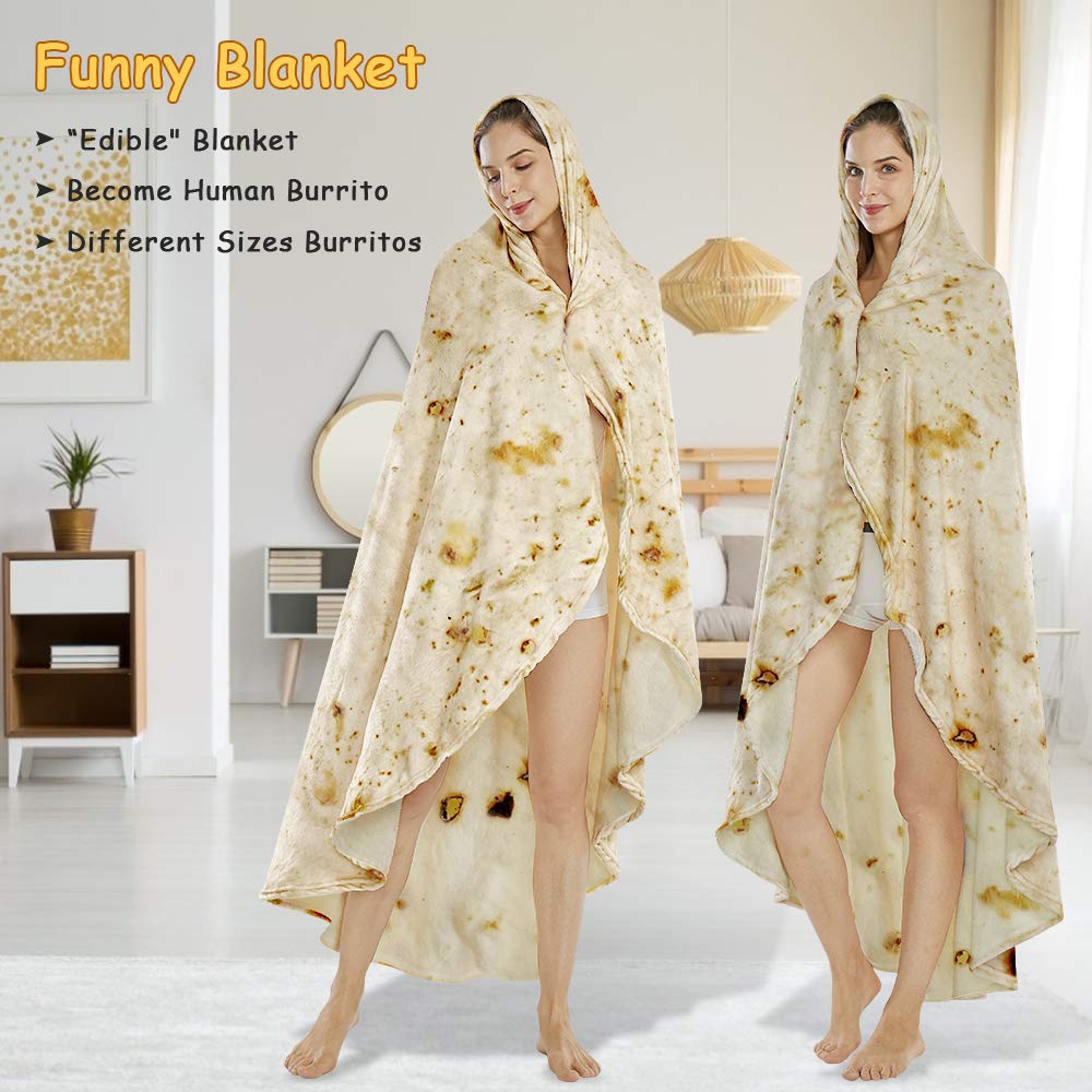 Foto 5 pulgar | Manta Para Tortillas Searoomy Burritos, Novedosa Y Divertida, Regalo De 120 Cm - Venta Internacional.