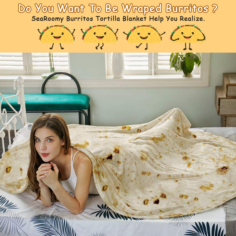 Foto 5 | Manta Para Tortillas Searoomy Burritos, Novedosa Y Divertida, Regalo De 120 Cm - Venta Internacional.