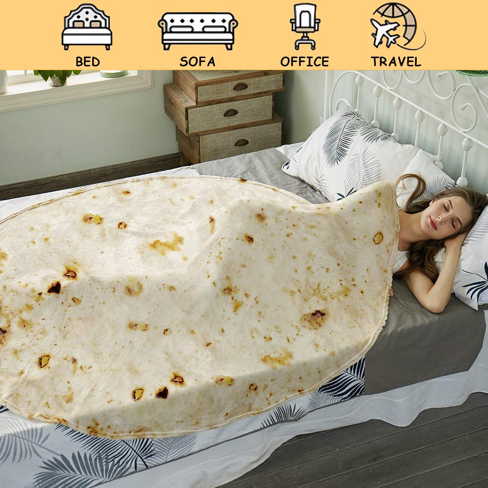 Foto 7 pulgar | Manta Para Tortillas Searoomy Burritos, Novedosa Y Divertida, Regalo De 120 Cm - Venta Internacional.