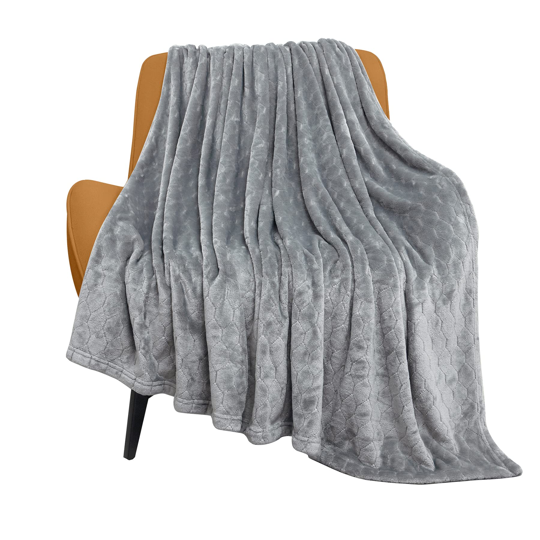 Manta Polar Toonow, Supersuave Y Acogedora, 130 X 150 Cm, Color Gris Claro - Venta Internacional.