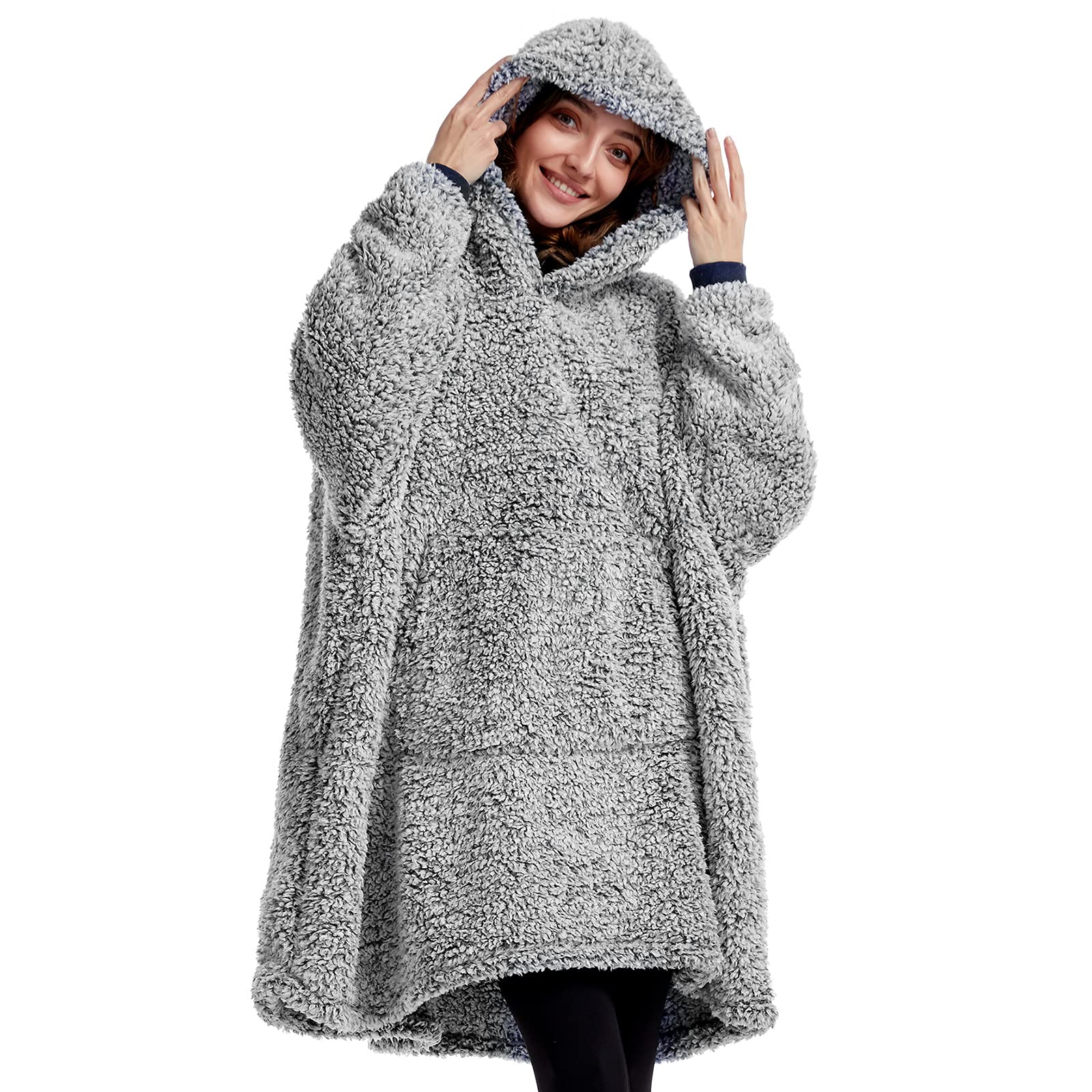 Sudadera Portátil Con Capucha Horimote Home Cozy Sherpa Para Adultos - Venta Internacional.