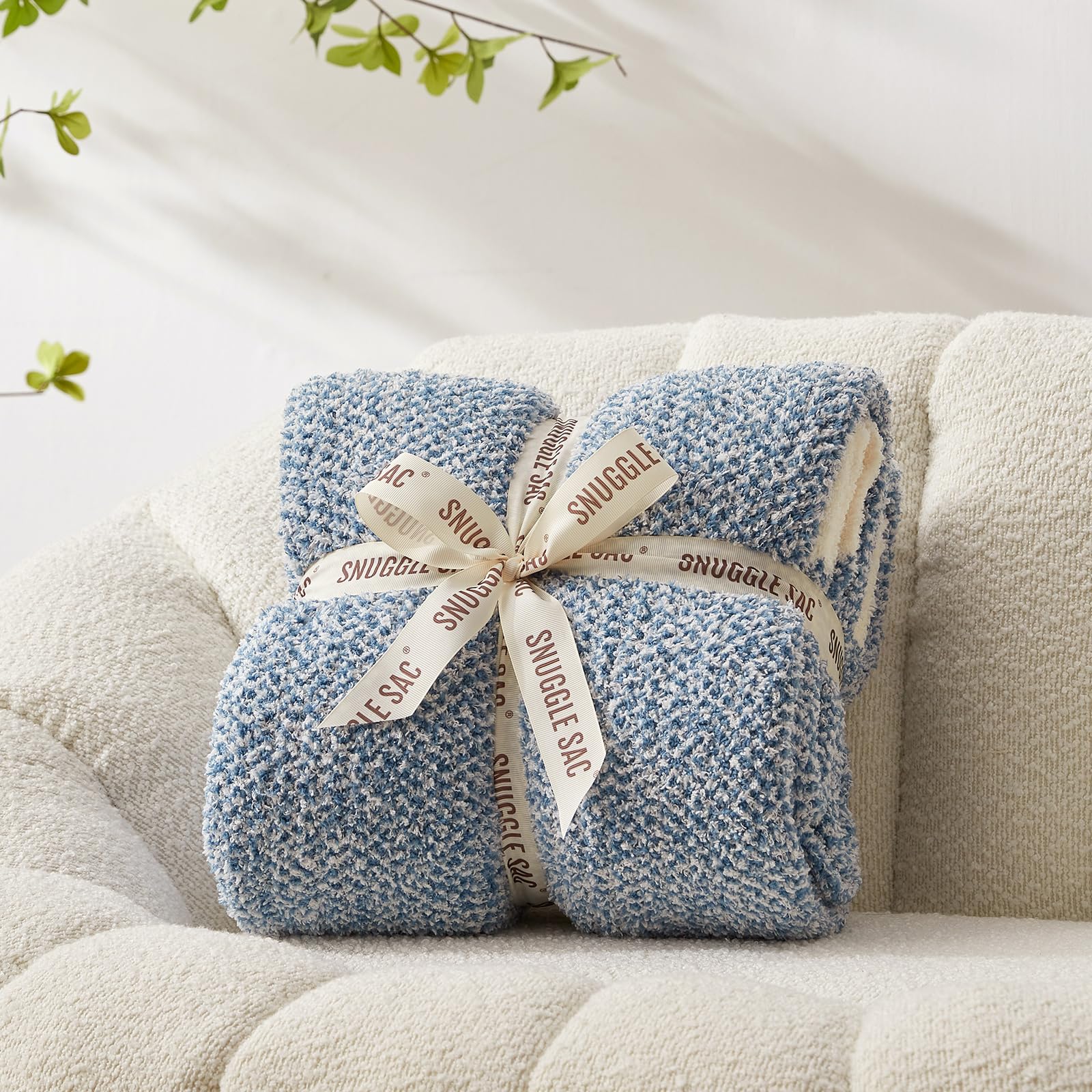 Foto 4 | Manta Snuggle Sac, Color Azul Jaspeado, Reversible, 130 X 150 Cm - Venta Internacional.