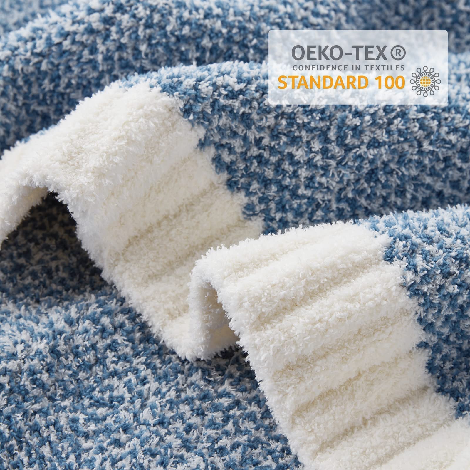 Foto 6 pulgar | Manta Snuggle Sac, Color Azul Jaspeado, Reversible, 130 X 150 Cm - Venta Internacional.