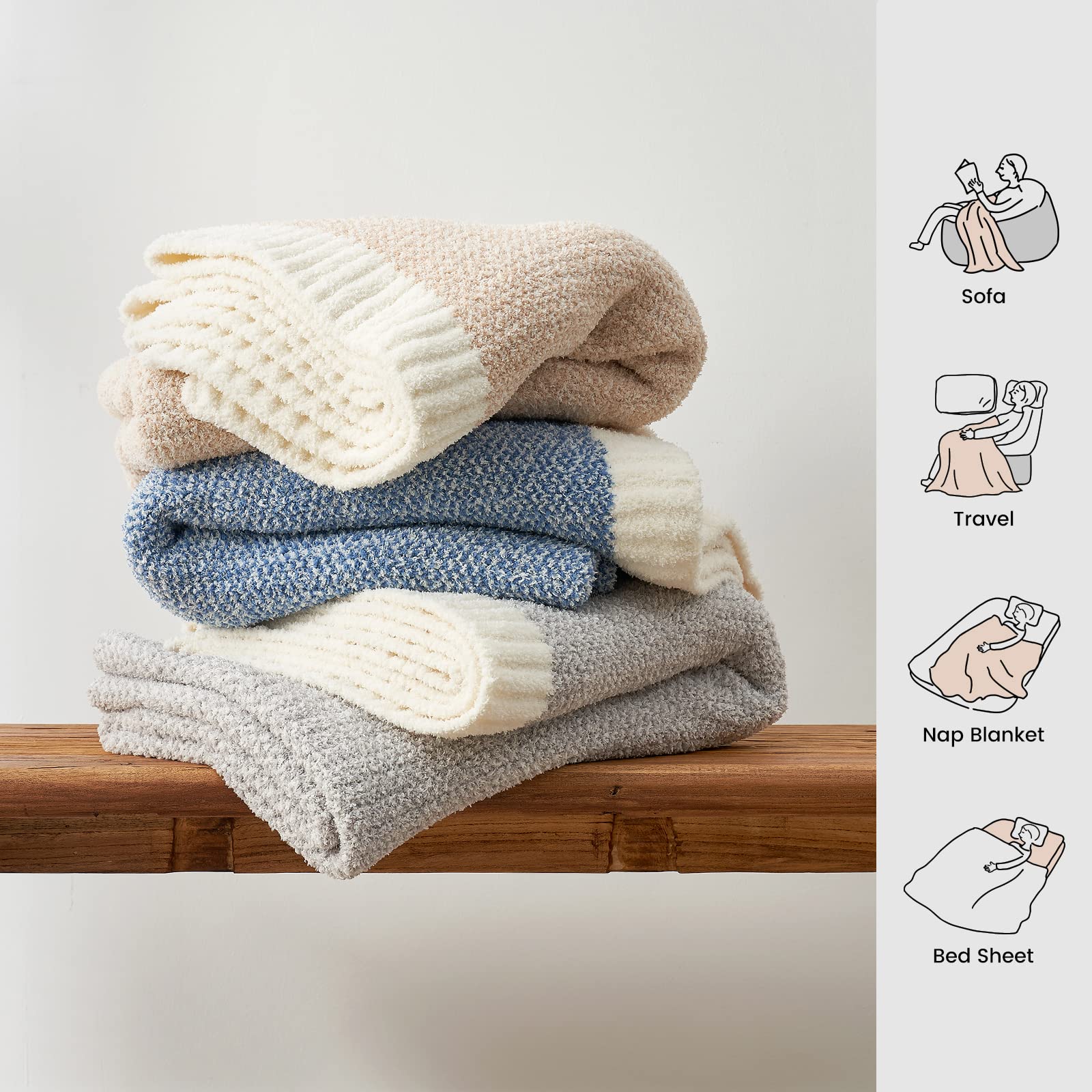 Foto 7 | Manta Snuggle Sac, Color Azul Jaspeado, Reversible, 130 X 150 Cm - Venta Internacional.