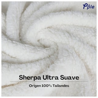 Foto 5 | Manta Sherpa de Textura Suave Color Crema - Venta Internacional