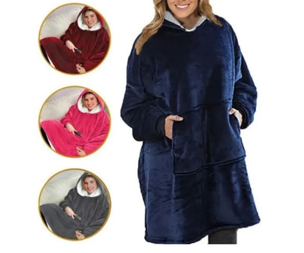 Foto 4 pulgar | Suéter de Invierno Poleron Sherpa con Capucha para Adultos - Venta Internacional