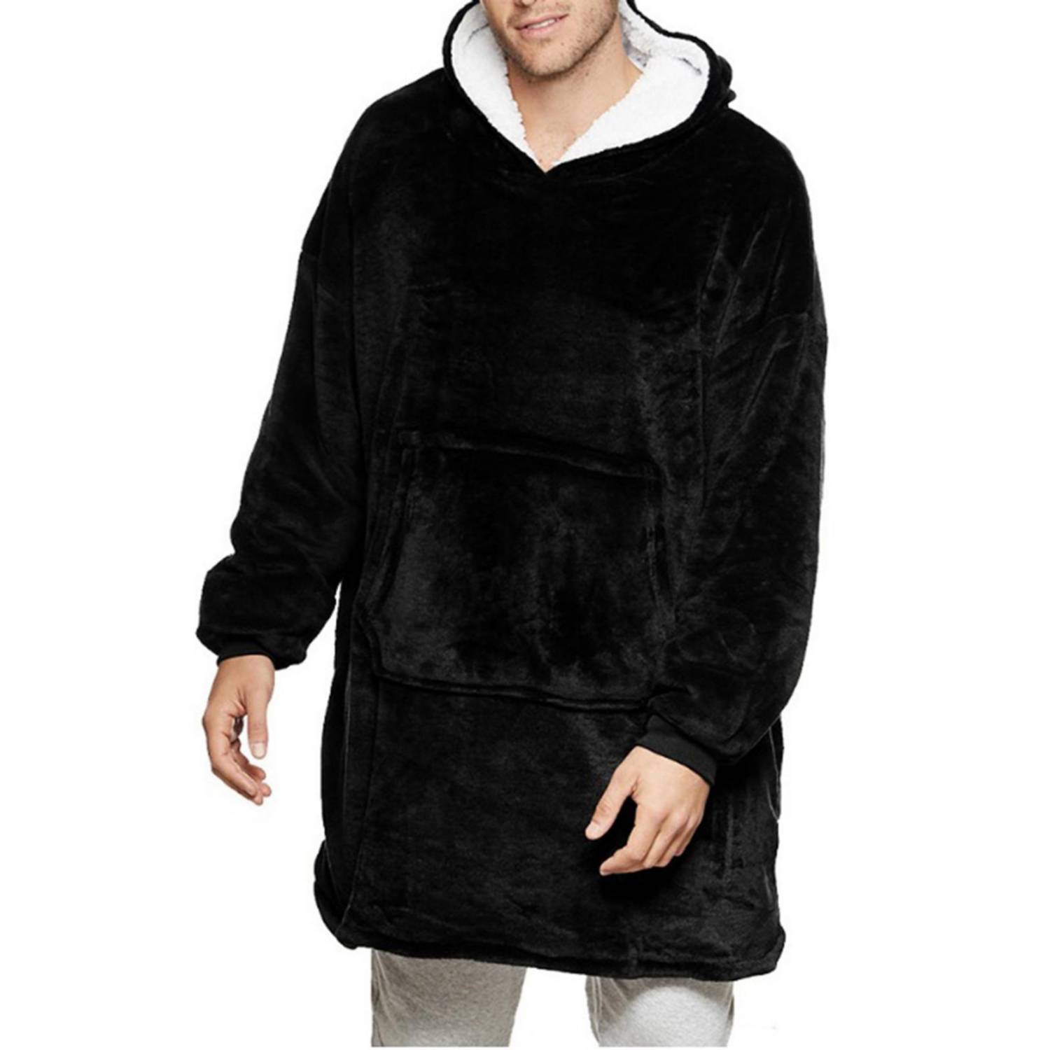 Manta Polar con Capucha y Mangas de Felpa Forro Polar - Venta Internacional
