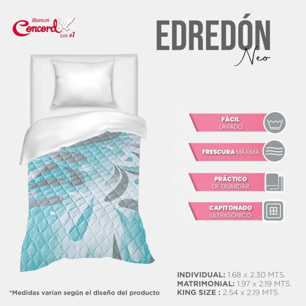 Foto 6 | Edredon Ligero Neo Pinsonic Petalos King Size Xl Concord