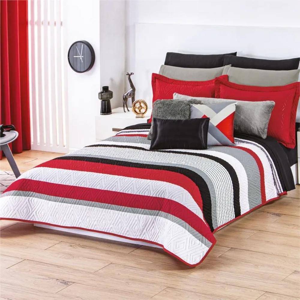 Foto 2 | Edredon Ligero Neo Bruss Bies Rojo King Size Xl Concord