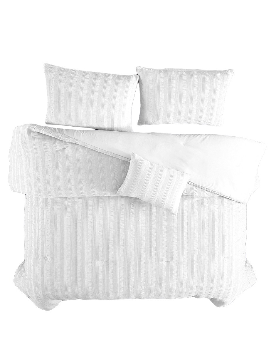 Juego de Edredón Modern Threads Blanco Queen Size 3 Piezas