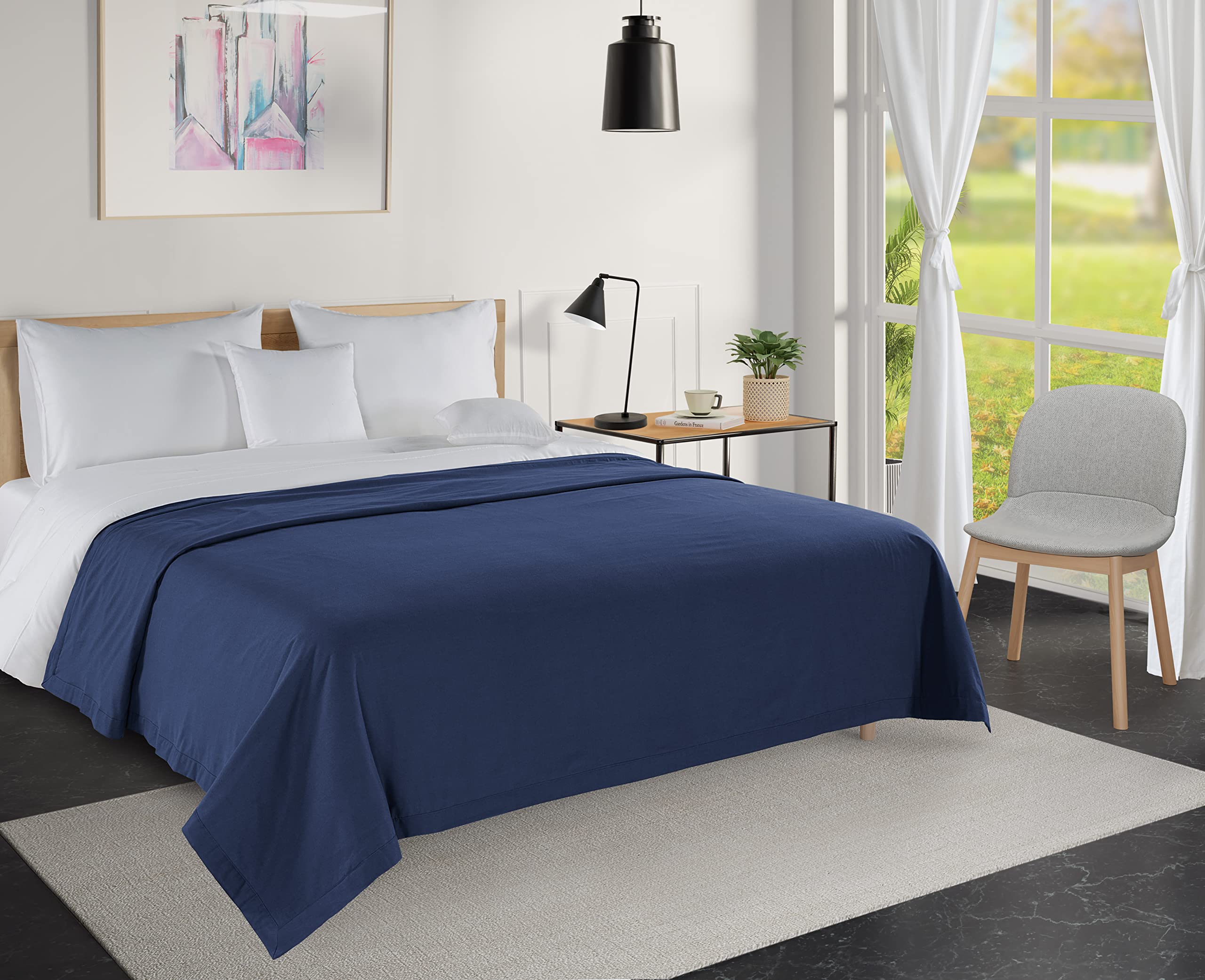 Manta Lane Linen, 100% Algodón, Tamaño King, 320 G/m², Para Todas Las Estaciones - Venta Internacional.