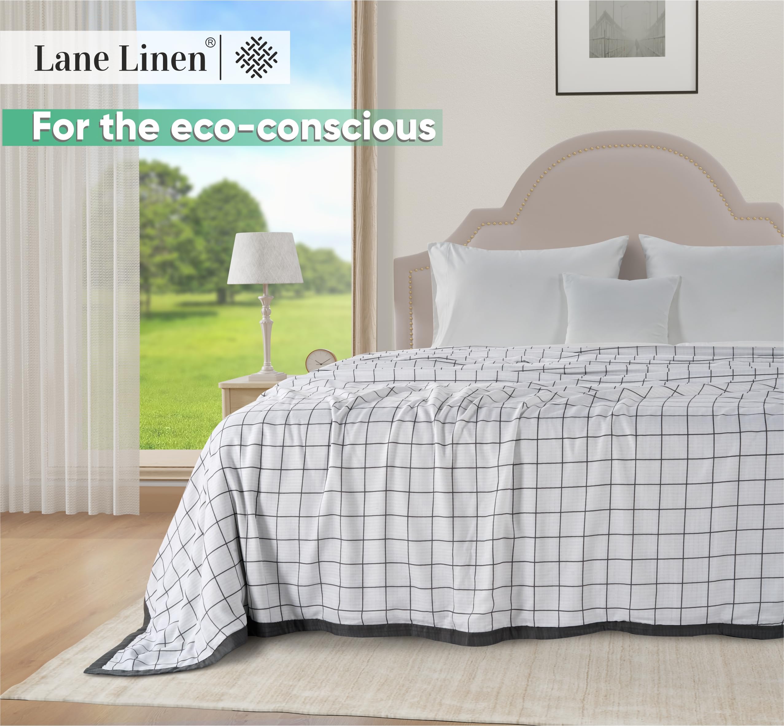 Foto 2 | Manta Lane Linen Cooling, Tamaño Doble, Ligera, Para Verano - Venta Internacional.