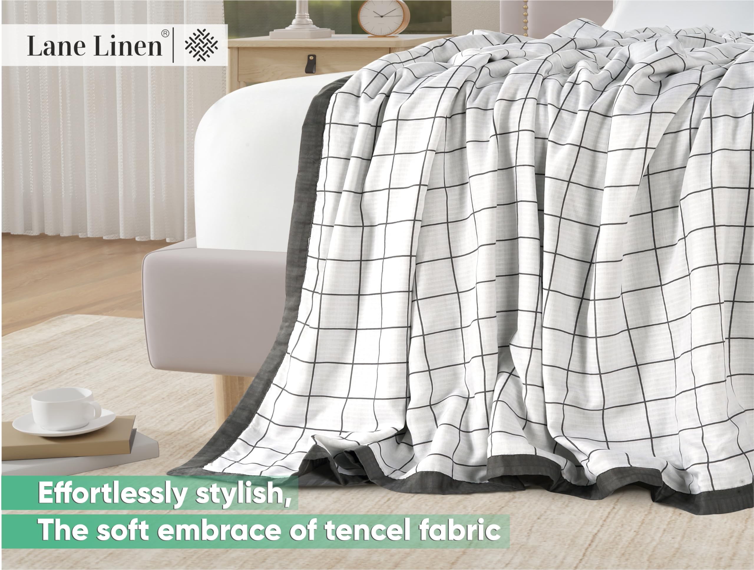 Foto 4 | Manta Lane Linen Cooling, Tamaño Doble, Ligera, Para Verano - Venta Internacional.